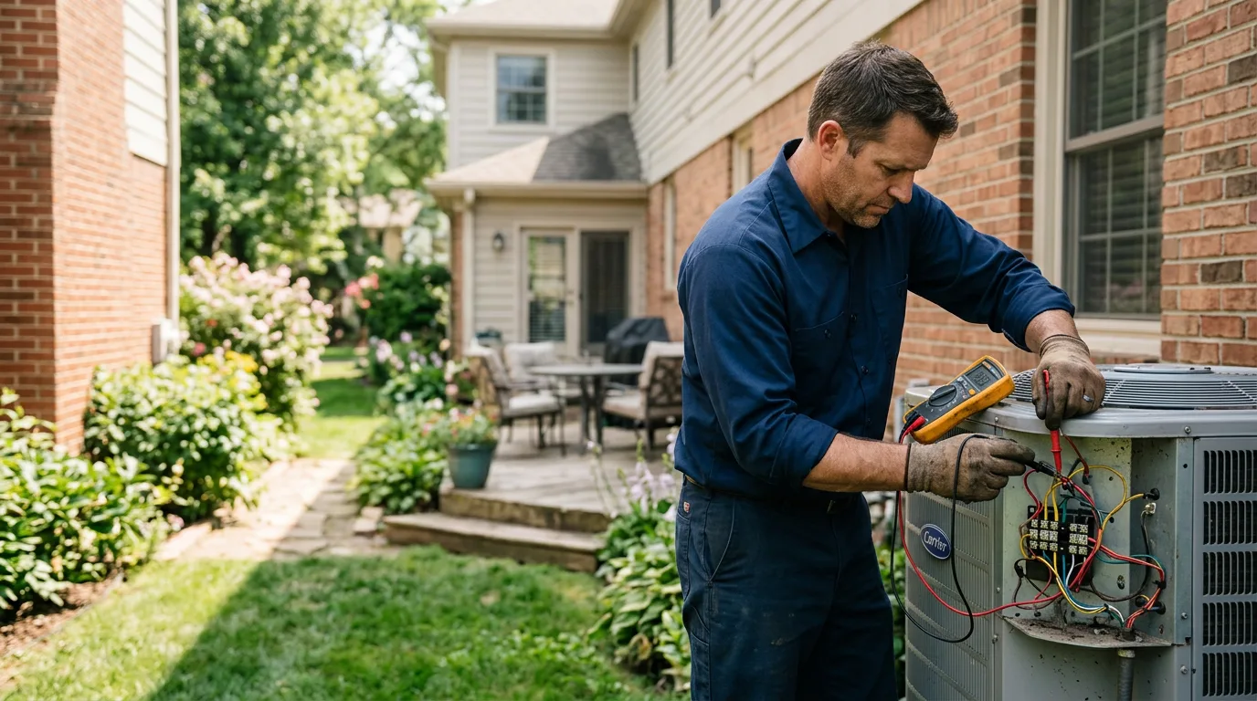 HVAC technician working near Mountain Lakes, NJ